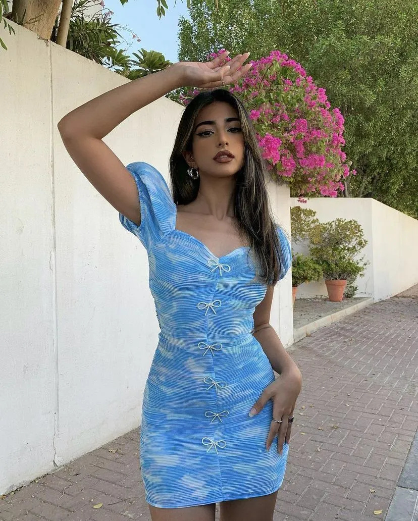 Diynav Tie-dye Bodycon Dress Chic Homecoming Dress HZ1017