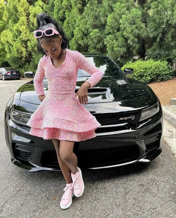 Diynav Sequins Tiered Homecoming Dress 8th Grade Prom Long Sleeves HZ1017