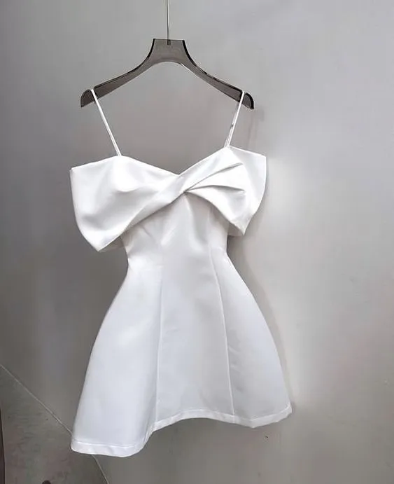 Diynav White Homecoming Dress White Birthday Party Dress HZ1017