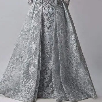 Diynav Muslim Beading Mermaid Lace Crystal Design Evening Dresses 2025 Dubai Luxury Plush Size Evening Gowns HZ1017 - Image 7