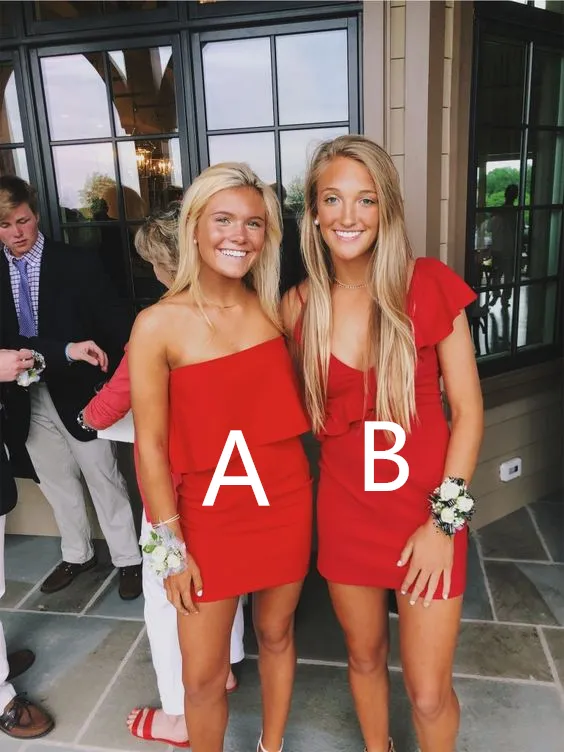 Diynav Style Red Homecoming Dress,Graduation Dress HZ1017