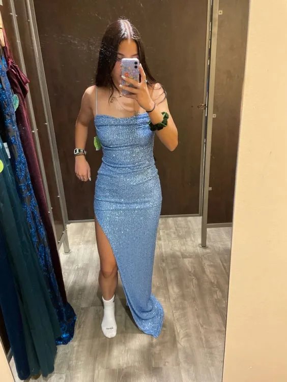 Diynav Sheath/Column Sequins Evening Dress Sexy Evening Gown HZ1017