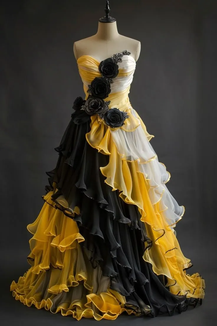 Vintage A-Line Sweetheart Neck Strapless Chiffon Long Prom Dress Applique Evening Gown HZ1108