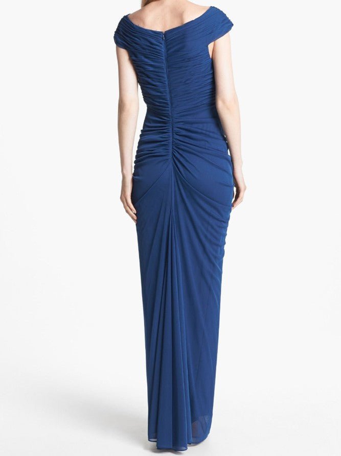 ??Vintage Midnight Blue Mermaid Gown ??V Neck Pretty Prom Dress for Events&Party HZ1108 - Image 5