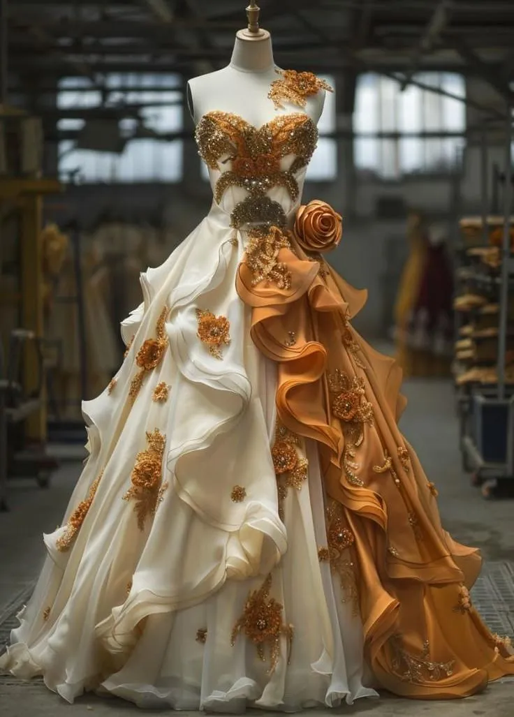 Gorgeous A-Line Sweetheart Chiffon Beaded Long Prom Dress Strapless Applique Wedding Dress Evening Dress HZ1108