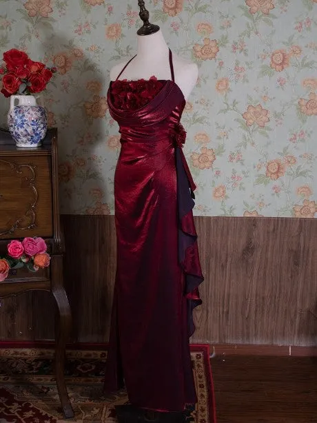 Yellow Simple Bodycon Dress Spaghetti Strap Chiffon Long Prom Dress Applique Graduation Prom Dress HZ1108