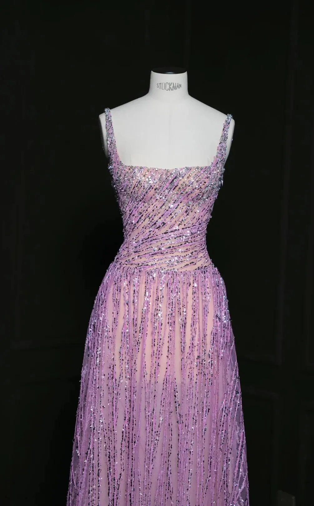 Gorgeous Purple Square Neck A-Line Sequin Prom Dresses Sweet Birthday Party Dress HZ1108 - Image 2