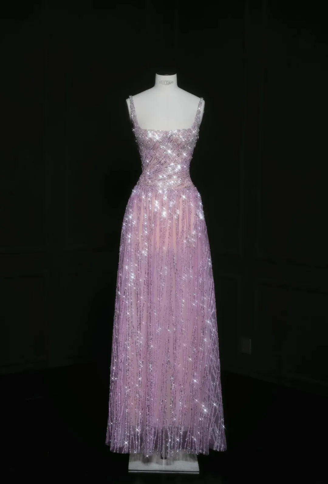 Gorgeous Purple Square Neck A-Line Sequin Prom Dresses Sweet Birthday Party Dress HZ1108