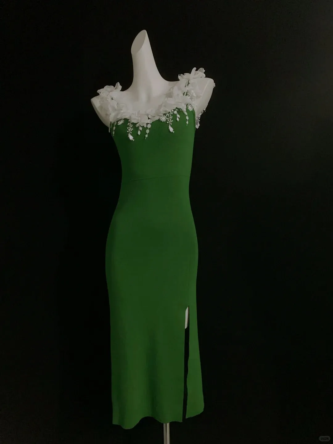 Sweet Forest Green Square Neck Bodycon Short Party Dress HZ1108