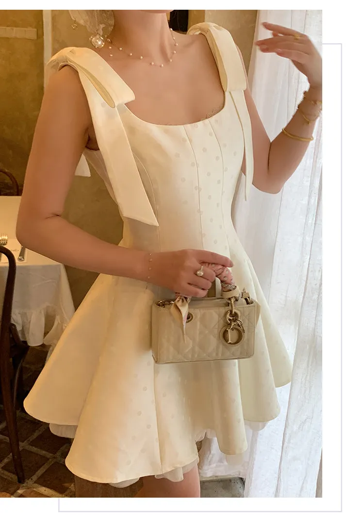 Sweet Light Apricot Square Neck Satin A-Line Short Prom Dresses Homecoming Dresses HZ1108 - Image 4