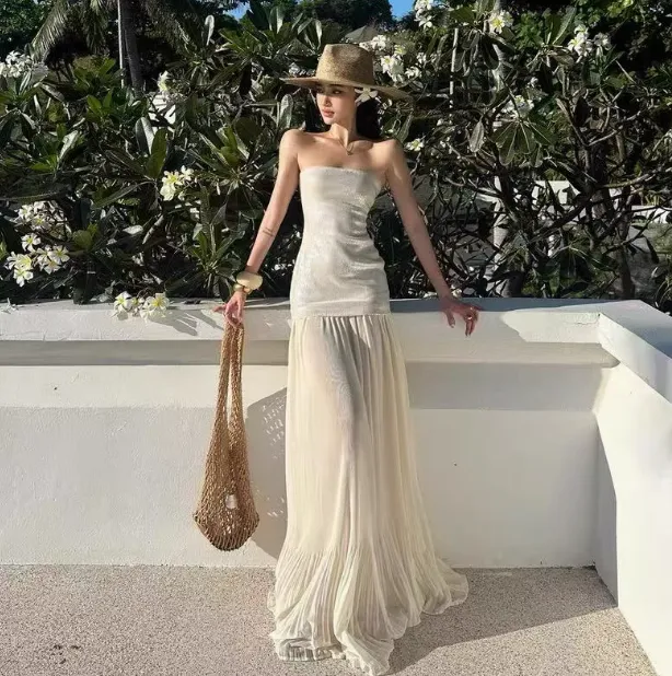 Gorgeous White Strapless Sheath Birthday Dress HZ1108