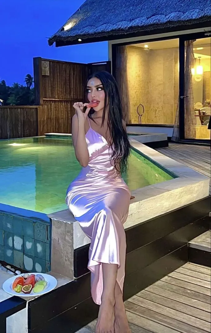 Diynav Pink Spaghetti Straps V Neck Evening Dress,Pink Evening Gown HZ1017