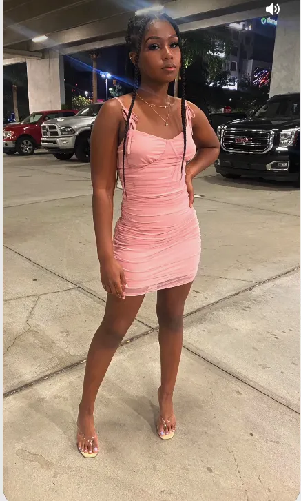 Diynav Sleeveless Spaghetti Straps Bodycon Dress,Sexy Pink Homecoming Dress HZ1017