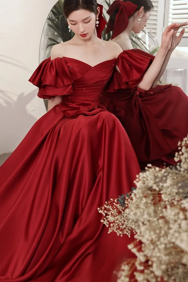 Diynav Ball Gown with Bell Sleeves and Lace UP Back HZ1017