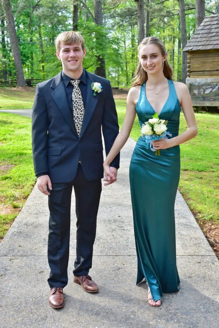 Diynav Formal Dress Women Satin Sleeveless Evening Dress HZ1017