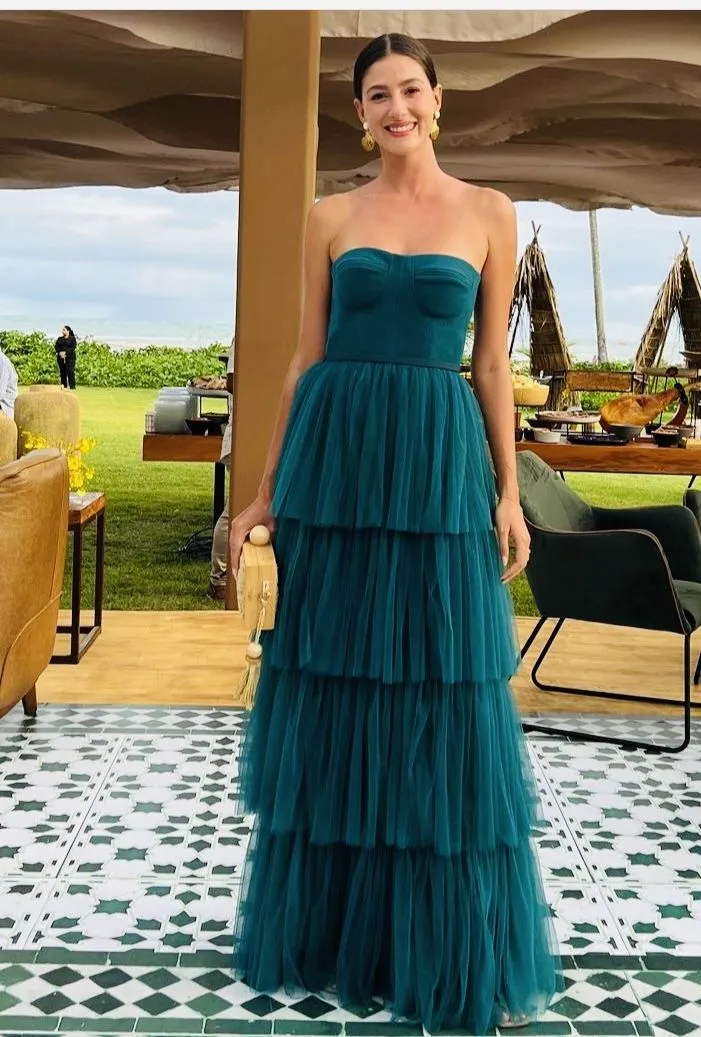 Diynav Tiered Tulle Prom Dress,Elegant Tulle Evening HZ1017