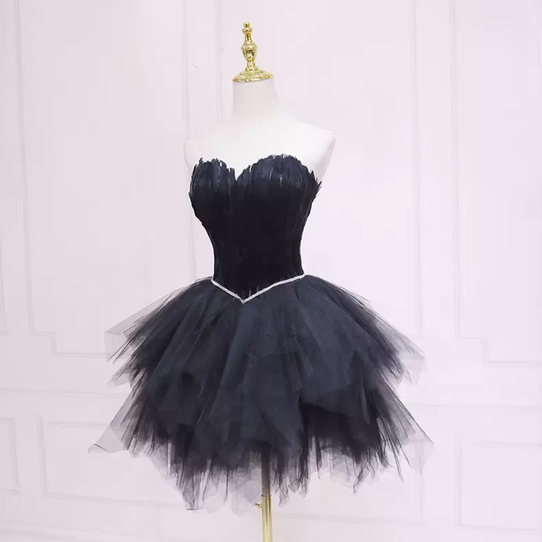 Diynav Tulle Short Homecoming Dress Strapless Homecoming Dress HZ1017