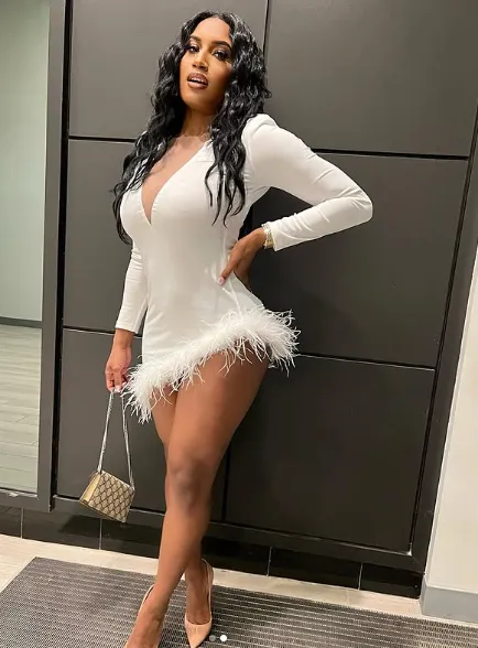 Diynav Plunge Fluffy Irregular Party Dress White Dresses Sexy White Homecoming Dress HZ1017 - Image 3