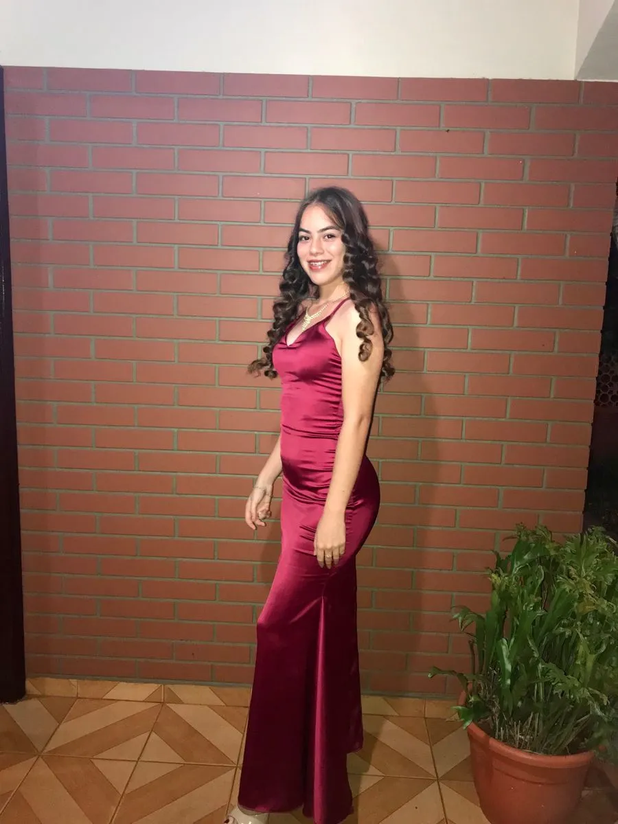 Diynav Spaghetti Straps V Neck Evening Dress HZ1017