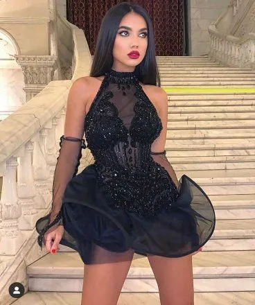 Diynav homecoming dress tulle short prom party dress HZ1017