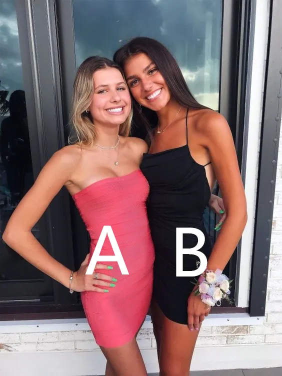 Diynav Black Short Homecoming Dress,Black Bodycon Dress HZ1017