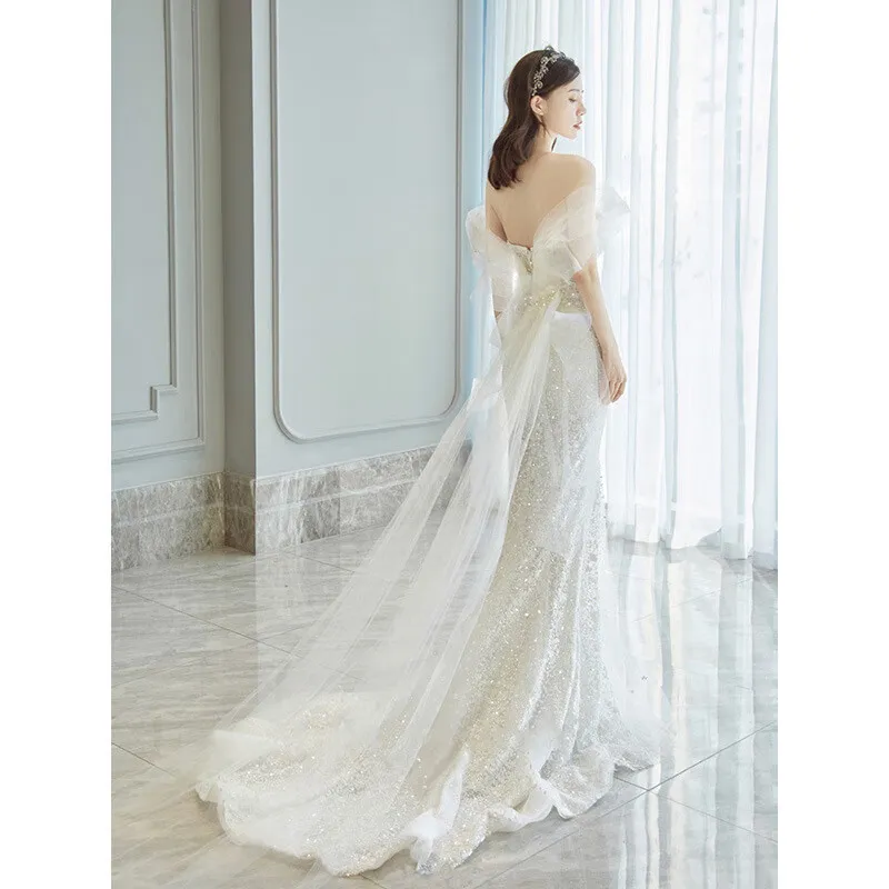 Diynav Mermaid Wedding Dress,Chic Bridal Dress HZ1017 - Image 4