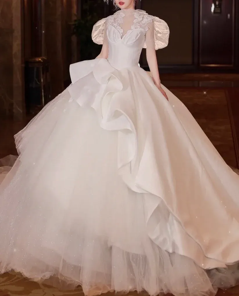 Diynav A-line Long Sleeves Wedding Dress,Bridal Gown HZ1017 - Image 6