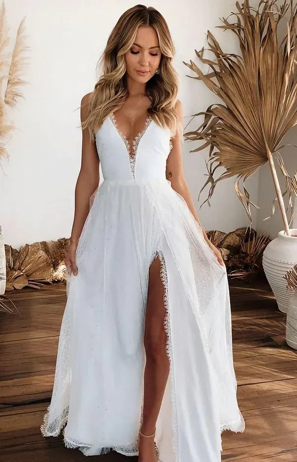 Diynav Prom Dresses, Cute Girl Simple Elegant Wedding Dresses HZ1017