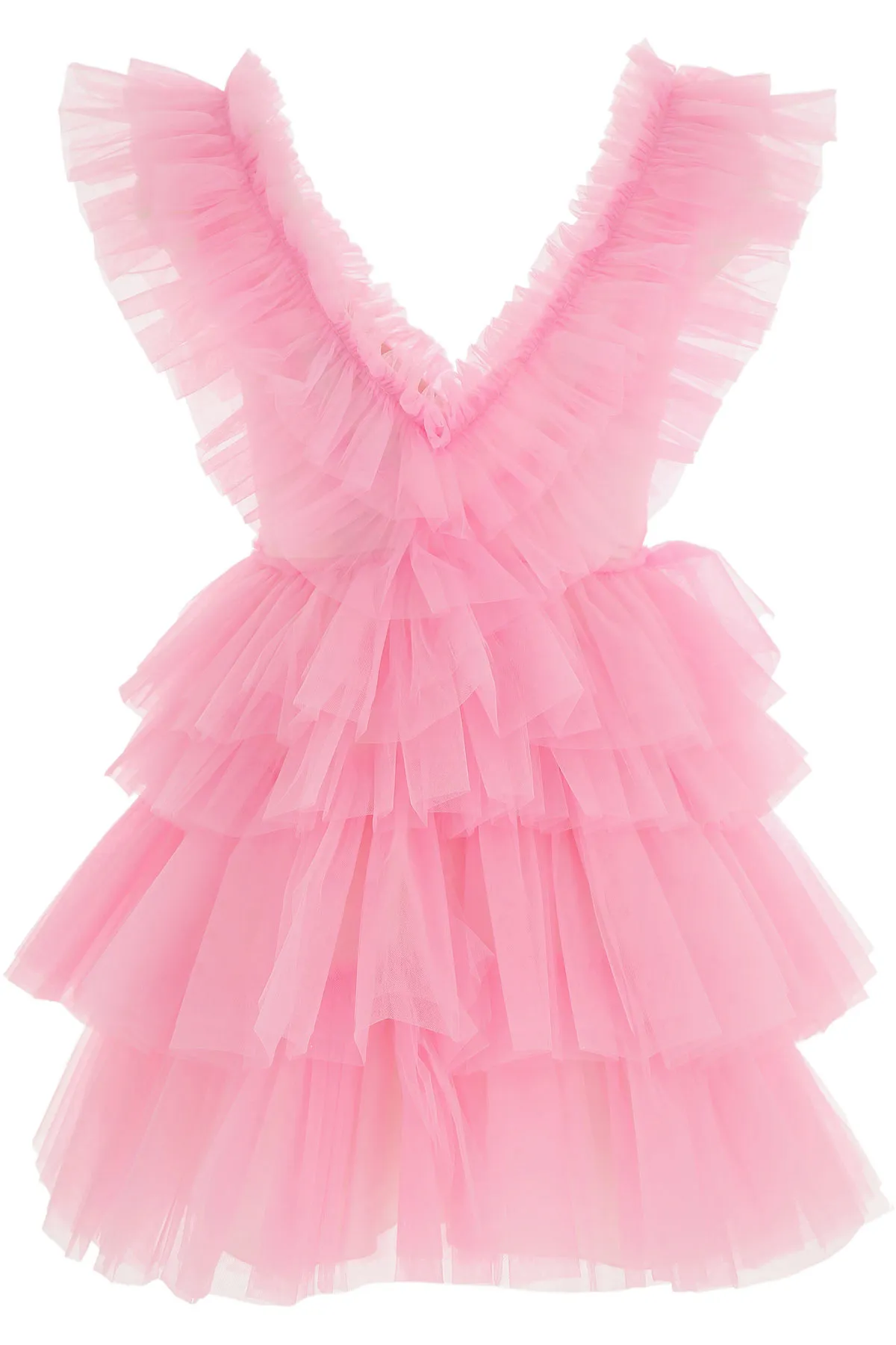 Diynav Pink A-line Tulle Homecoming Dress Pink Graduation Dress HZ1017