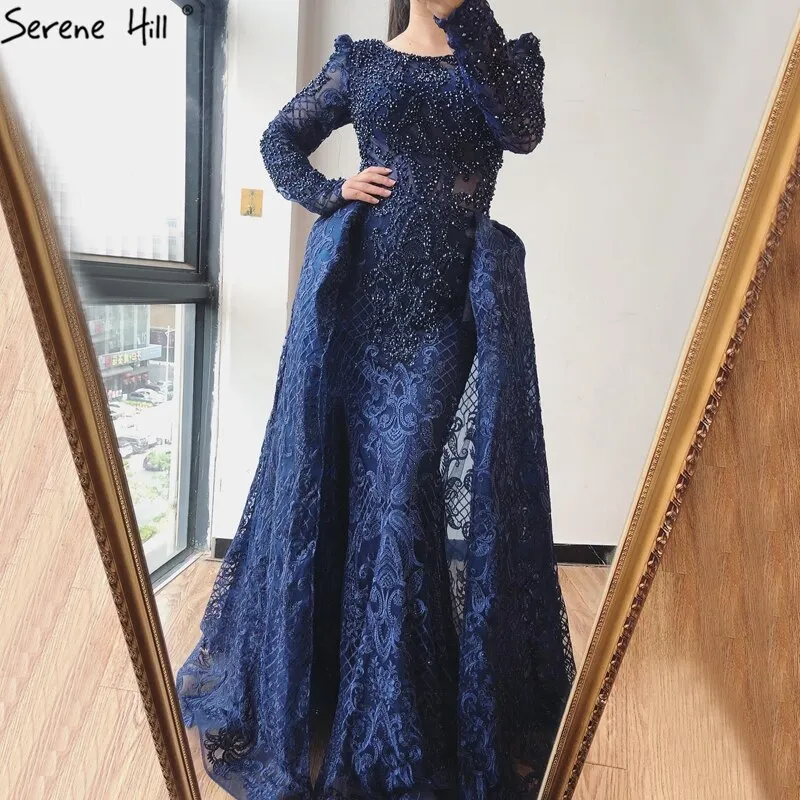 Diynav Wein Rot Lange Puff ?rmeln Mit Zug Abendkleider Meerjungfrau Kleider 2025 Formale Kleid F??1r frau Ruhigen Hill HZ1017 - Image 8