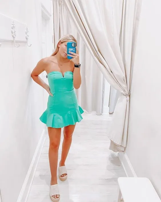 Diynav Mint Green Homecoming Dress,Graduation Dress HZ1017