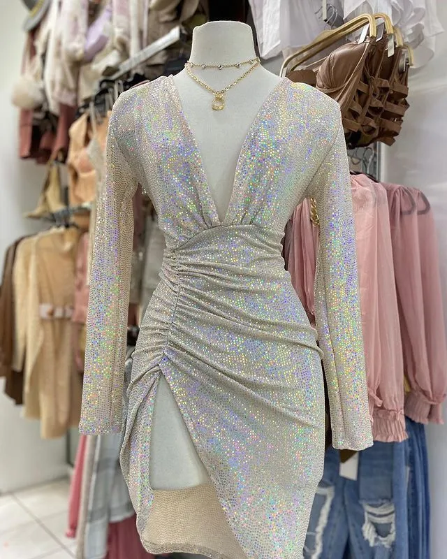 Diynav Sequins Homecoming Dress,Sexy Party Dress HZ1017