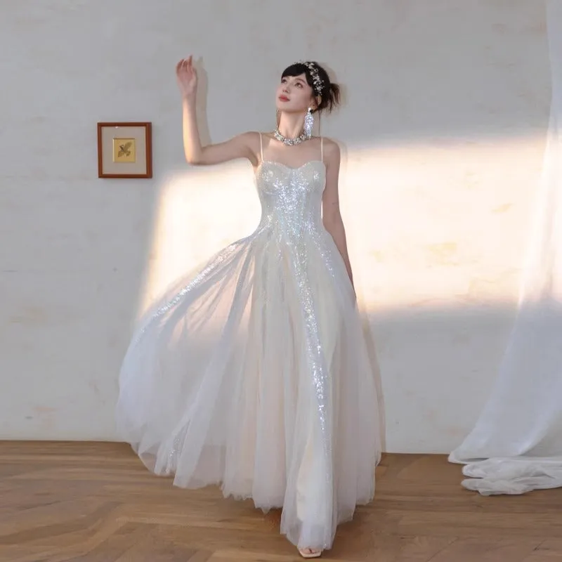 Diynav Dress Skirt Slings Engagement High-End Light Luxury Niche Host Dinner Birthday Party Senior Feeling Woman