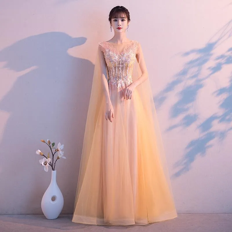 Diynav Dress Dress Dress Woman 2024 New Summer Graduation Temperament Long Fairy Solo Choir Costume Host