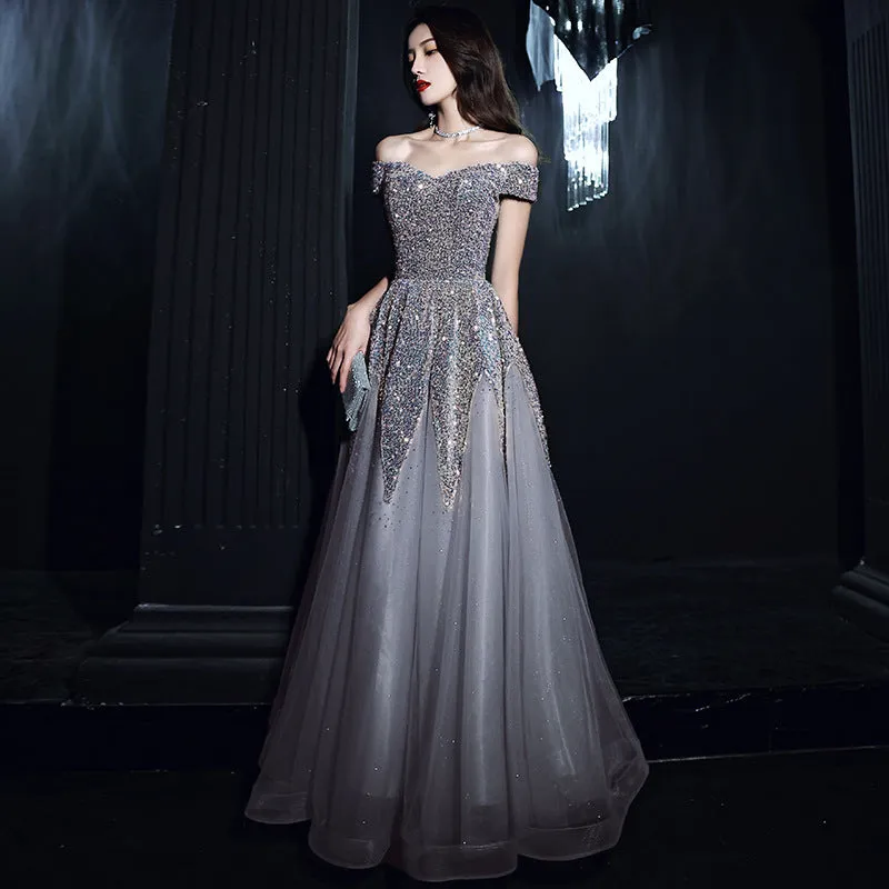 Diynav Evening Dress Long 2025 New Yu Sister Heavy Industry Presided Over The Senior Texture Repair Starry Night Dress