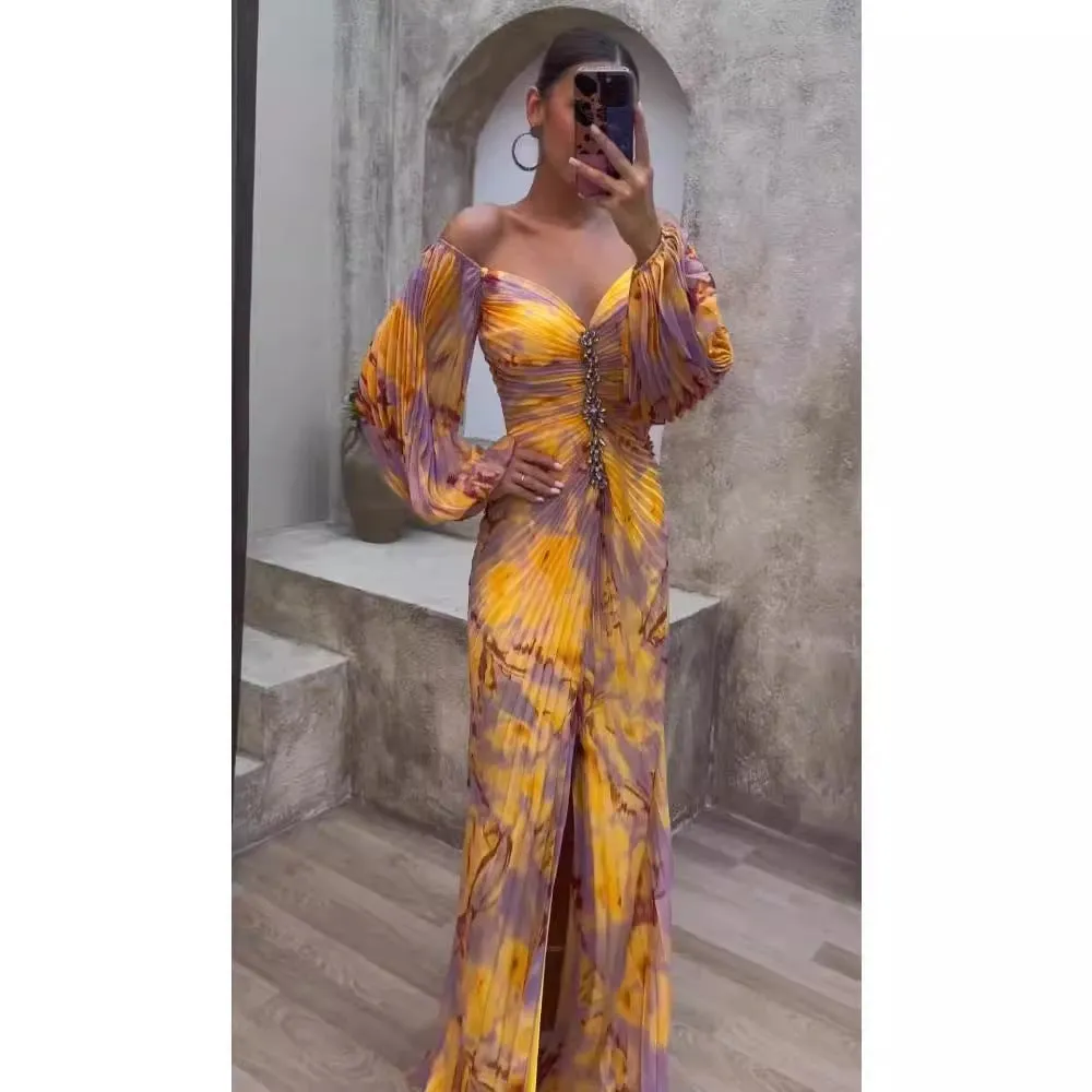 Diynav 2024 New Folding Dress Elegant Dress Woman