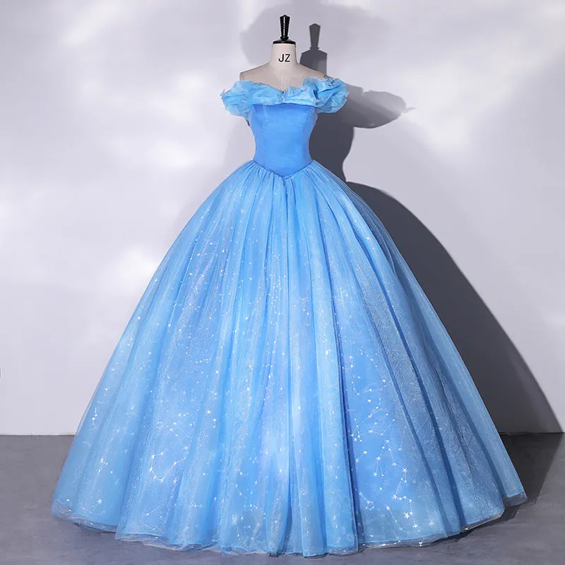 Diynav The Escape Of The Princess Phonop Dress Vocal Art Exam Dress Blue Temperament Adult Ceremony Photo Sen Line Evening Dress