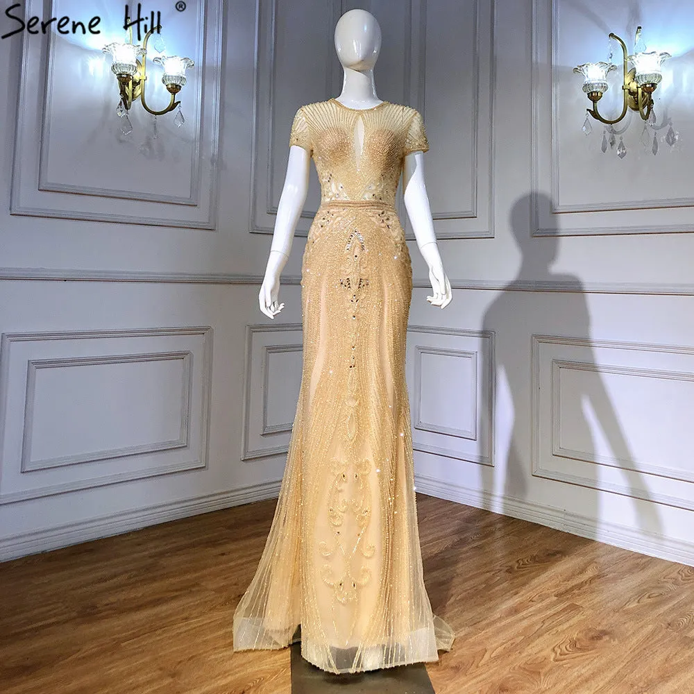 Diynav Sleeveless full diamond o neck Sexy Evening Dresses Dubai Design HZ1017 - Image 5