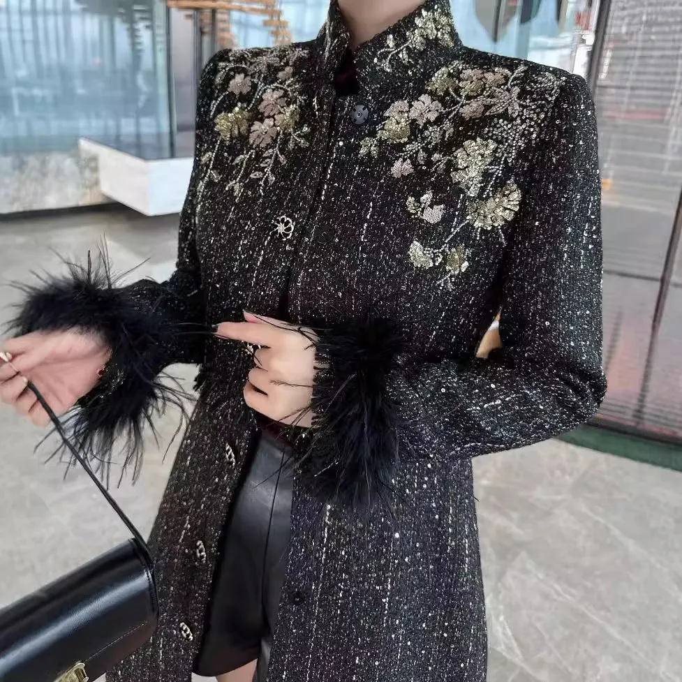 Diynav To Wear A New Autumn And Winter Women's Clothing With A New Autumn And Winter Women's Clothing With Exquisite Embroidery Nails And Collars