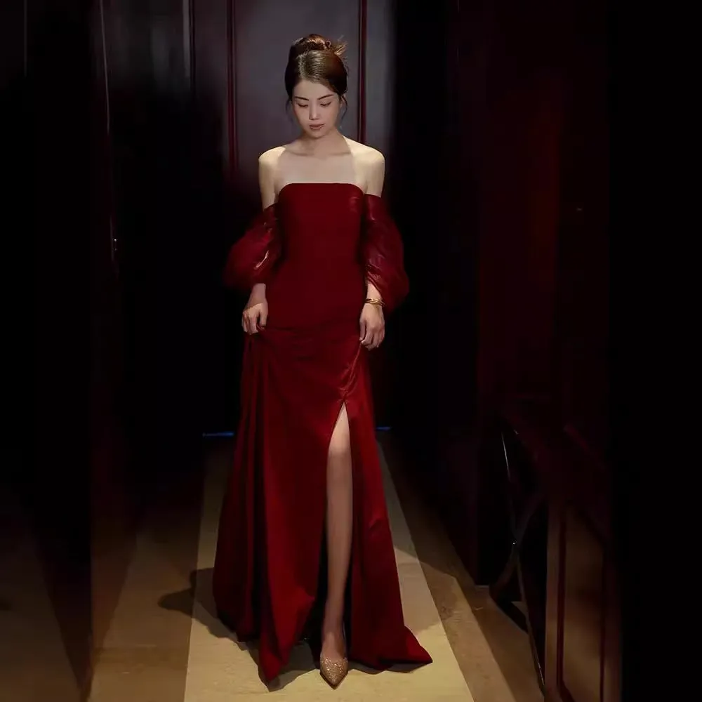 Diynav Toasting Female Senior Sense Bride Shoulder French Light Luxury High-End Engagement Dress Temperament