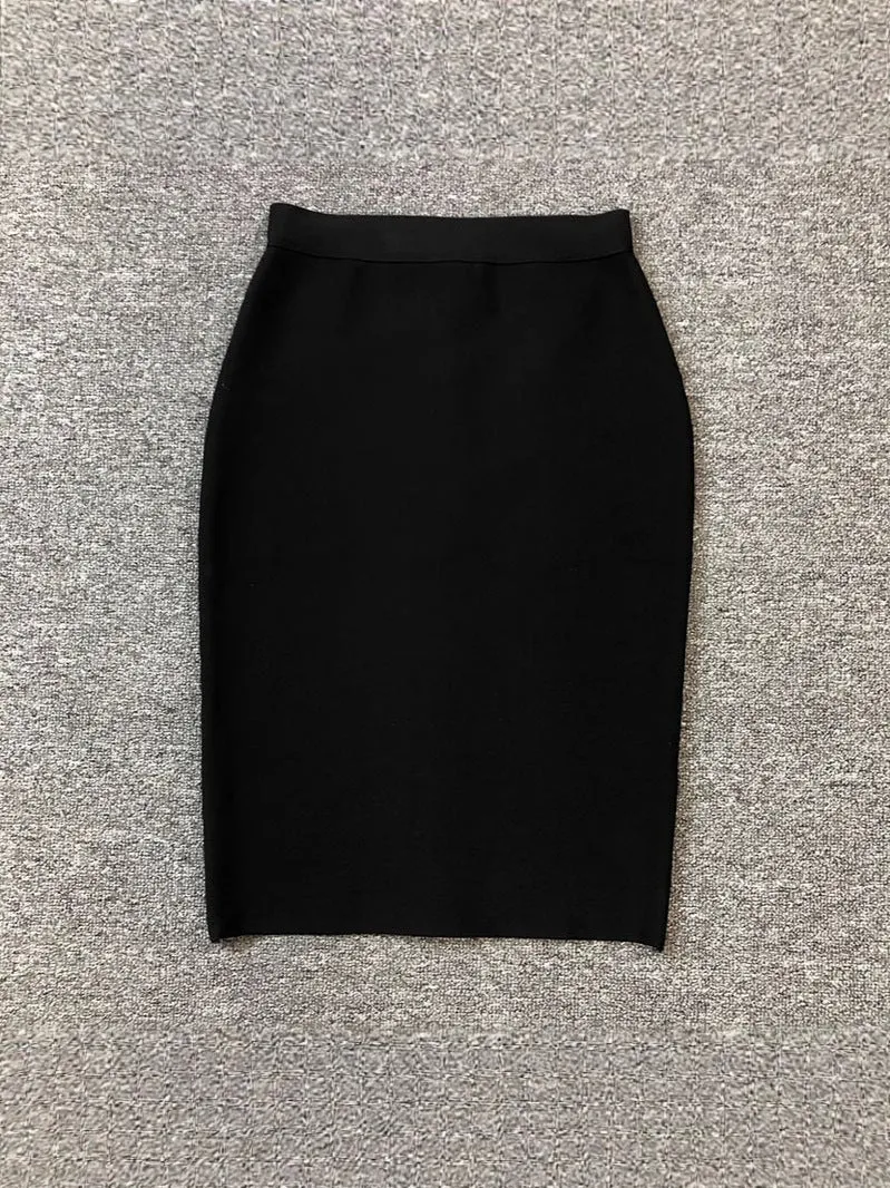 Diynav And Elastic Classic Skirt Sexy Bag Hip Skirt Black Dress Long 58Cm Export Quality