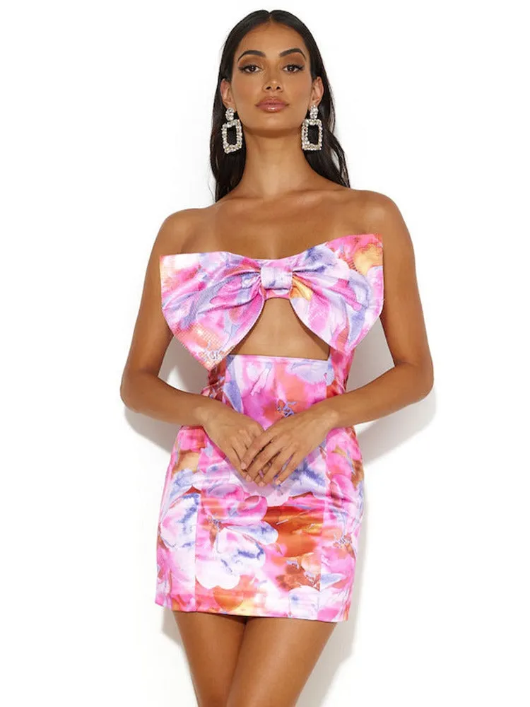 Diynav Women's Fashion Sexy Breast-Wearing Butt Dress Dress Big Bows Decorative Dress Dress Dress Dress Dress Dress