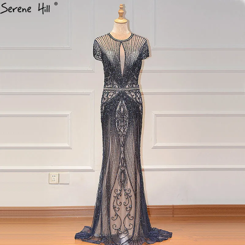 Diynav Sleeveless full diamond o neck Sexy Evening Dresses Dubai Design HZ1017 - Image 7