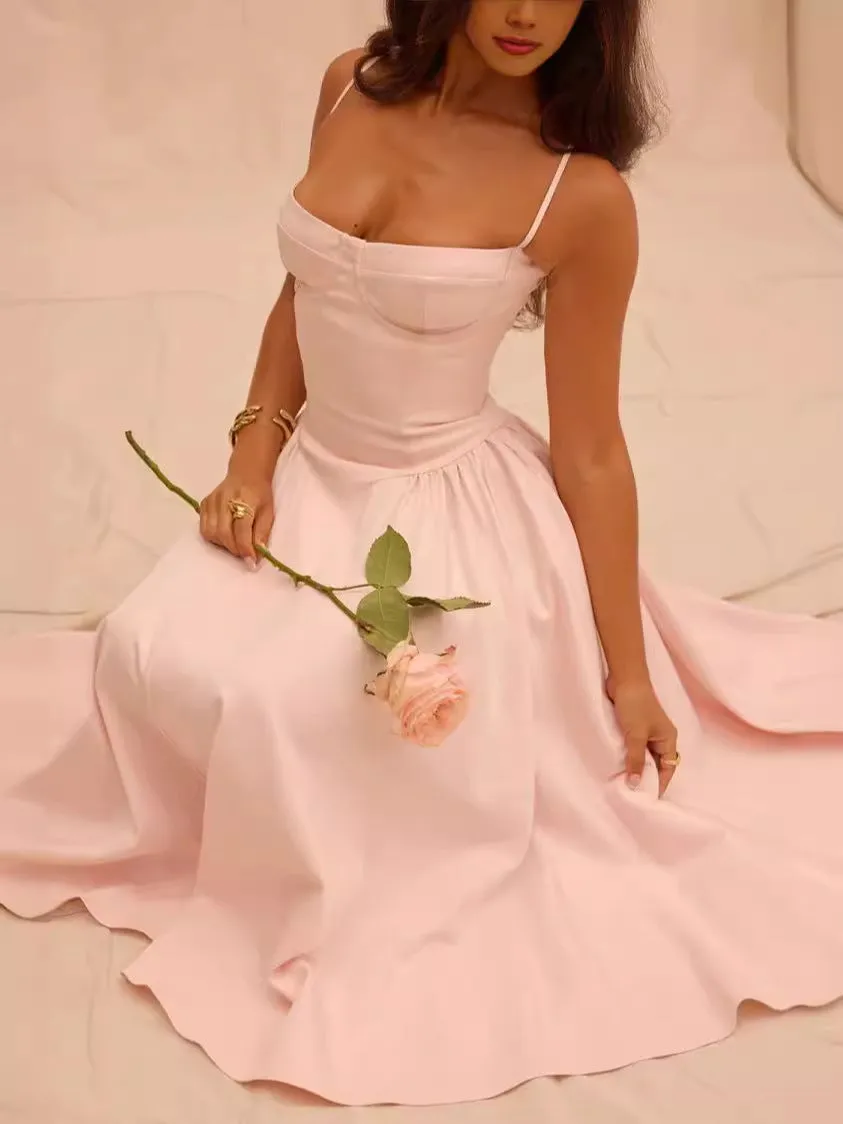 Diynav Women's New Sexy Sling Dress Dress High-End Temperament Banquet Dress Dress Dress Woman