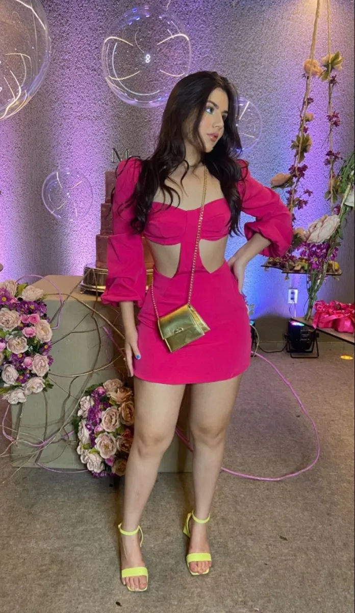 Diynav Waist Cutout Homecoming Dress with Long Sleeves HZ1017