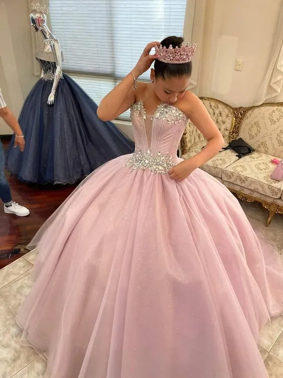 Diynav Glitter Quinceanera Dress Ball Gown Sweet 16 Dress HZ1017