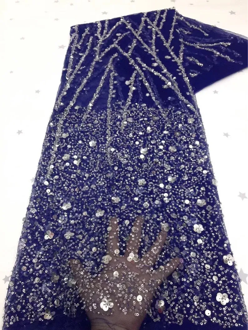 Diynav Blue One Shoulder Evening Dresses V Neck Prom Gowns Custom Made Sequin Sparkly Formal Party Dresses HZ1017 - Image 3