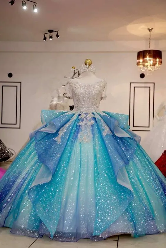 Diynav Ombre Ball Gown,Sweet 16 Dress,Princess Dress HZ1017