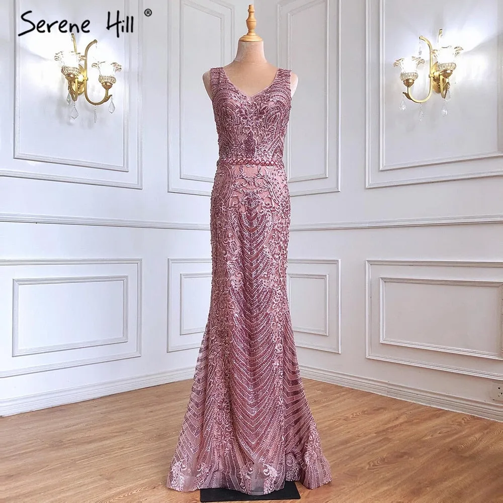 Diynav Beaded Lace Luxury Evening Dresses Gowns 2025 Mermaid Elegant Sexy For Women Party HZ1017