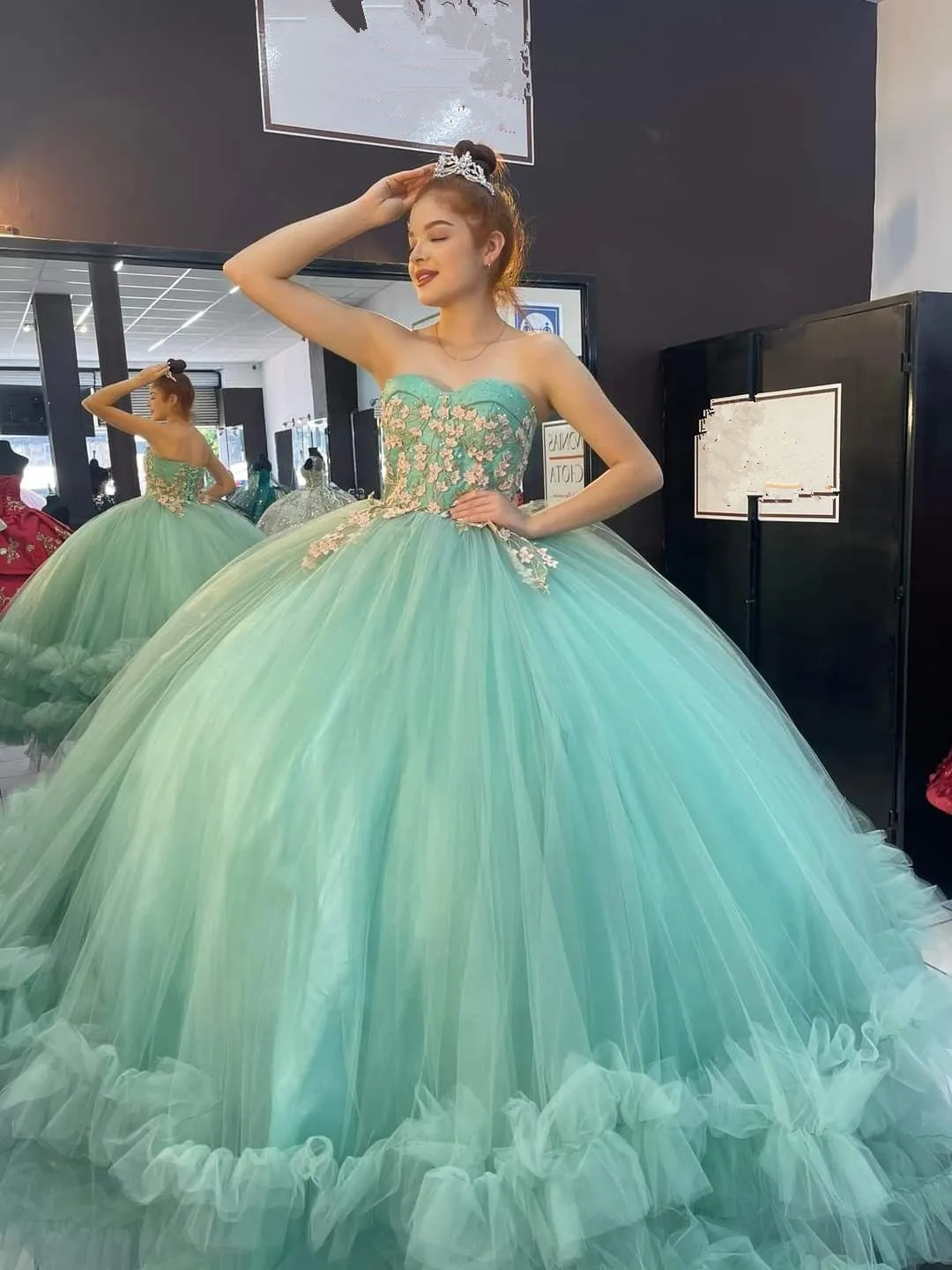 Diynav Tulle Ball Gown,Sweet 16 Dress,Princess Dress HZ1017
